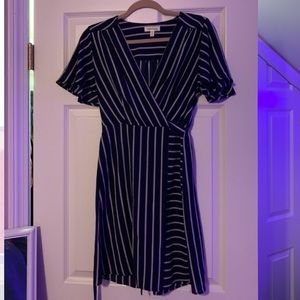 francescas striped wrap dress